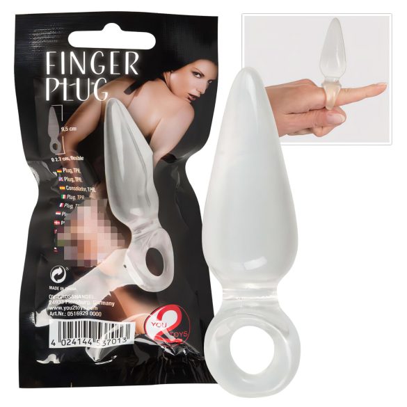 You2Toys - Pirkstu spraudnis - caurspīdīgs anālais spraudnis