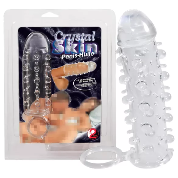 Crystal Skin dzimumlocekļa uzmava ar gredzenu