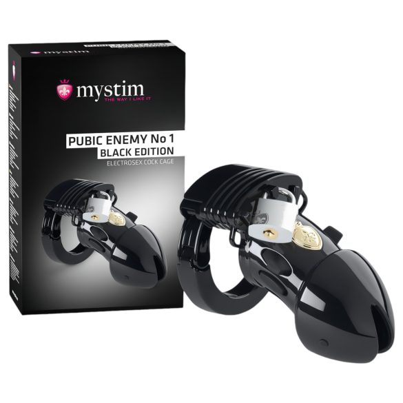 mystim Black Edition PUBIC ENEMY No 1 - elektro dzimumlocekļa būris