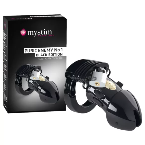 mystim elektro dzimumlocekļa būris Black Edition PUBIC ENEMY No 1