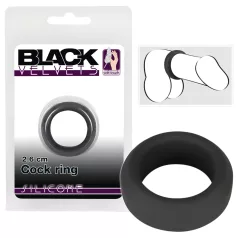   Black Velvets - dzimumlocekļa gredzens bieza silikona 2,6 cm melns