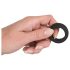 Melns samts - biezs dzimumlocekļa gredzens (2,6cm) - melns