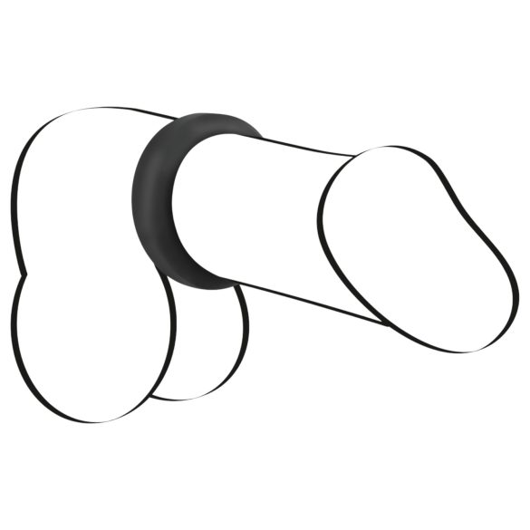 Black Velvets - dzimumlocekļa gredzens bieza silikona 2,6 cm melns