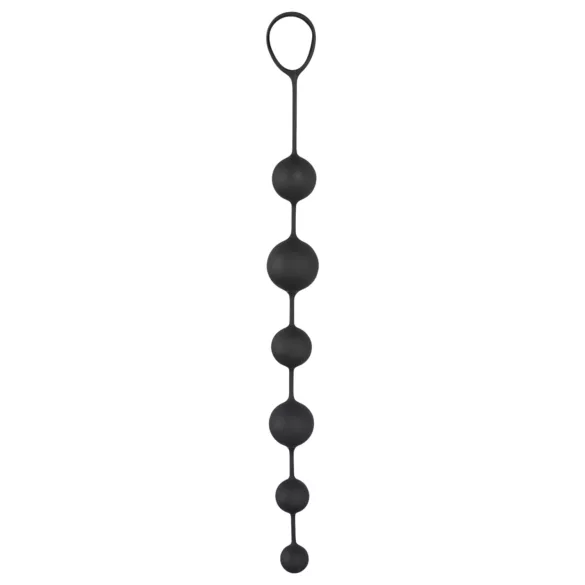 Black Velvets - 6 lodīšu anālais dildo (melns)