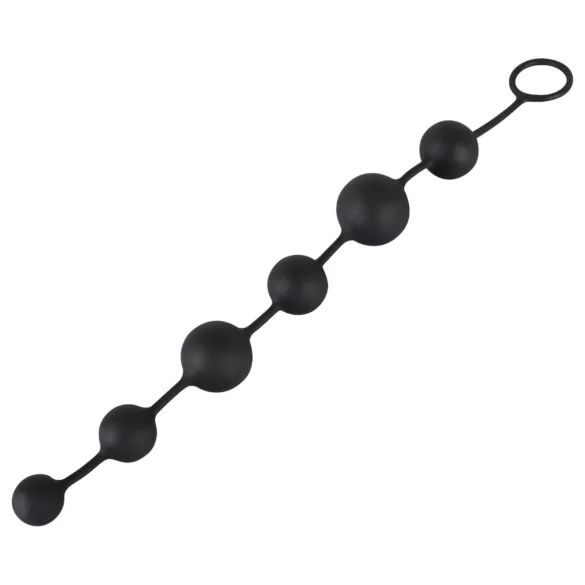 Black Velvets - 6 lodīšu anālais dildo (melns)