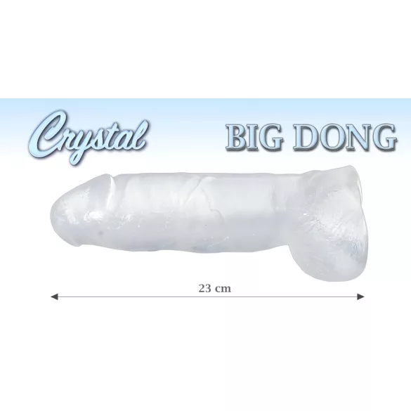 Crystal Clear Big Dong - želejveida milzu dildo (21,5 cm)