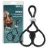 You2Toys - Tripla regulējams dzimumlocekļa un sēklinieku gredzens (melns)