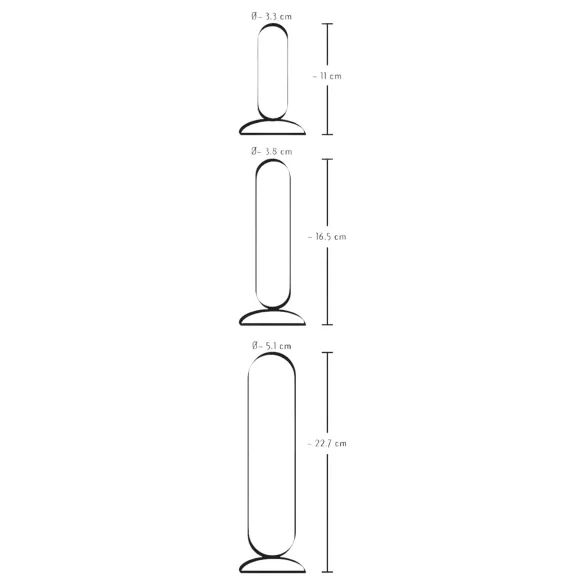 You2Toys - Anālais treniņš - reālistisku dildo komplekts - 3 gab. (dabīgs)