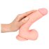 Medikālais - taisns medicīniskais silikona dildo (20 cm) - dabīgs