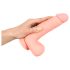 Medikālais - taisns medicīniskais silikona dildo (20 cm) - dabīgs