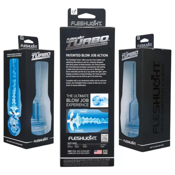 Fleshlight Turbo Thrust - vīriešu masturbators ar sūkšanas efektu zils