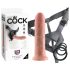 King Cock Strap-on 8 - piesprādzējams dildo - dabīga krāsa