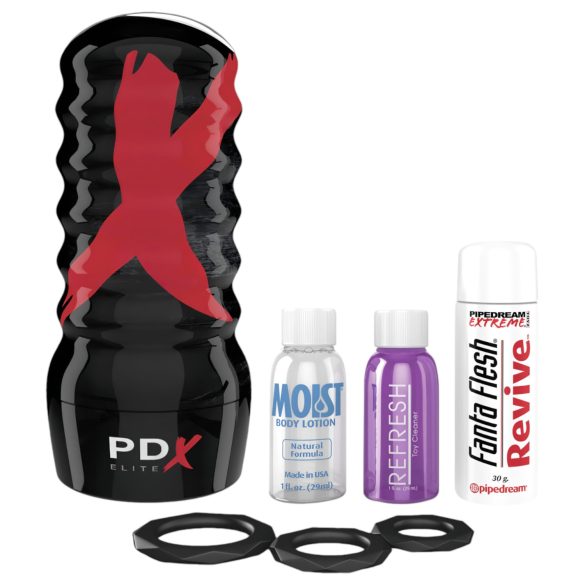 PDX Elite masturbators sievietes maksts ar vakuuma funkciju, dabīga krāsa