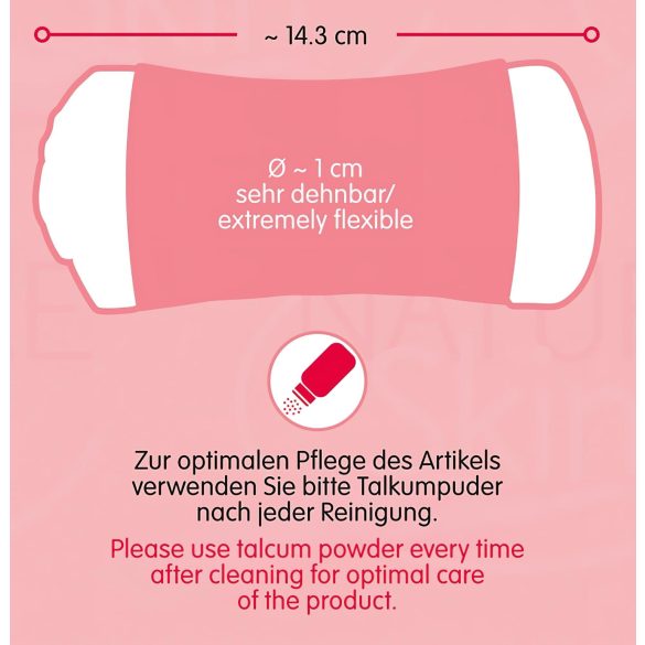 Nature Skin - masturbators maksts un anālā atvere, naturāla-melna