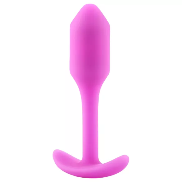 b-Vibe Snug Plug 1 - anālais aizbāznis ar iekšējo svaru (55 g, rozā)