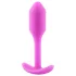 b-Vibe Snug Plug 1 - anālais aizbāznis ar iekšējo svaru (55 g, rozā)