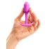 b-vibe Snug Plug 1 - anālais stimuls ar svaru (55g) - rozā