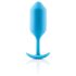 b-vibe Snug Plug 3 - smags dubultais anālais spraudnis (180g) - zils