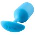 b-vibe Snug Plug 3 - smags dubultais anālais spraudnis (180g) - zils