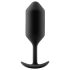b-vibe Snug Plug 3 - anālais dubultais spraudnis (180g) - melns