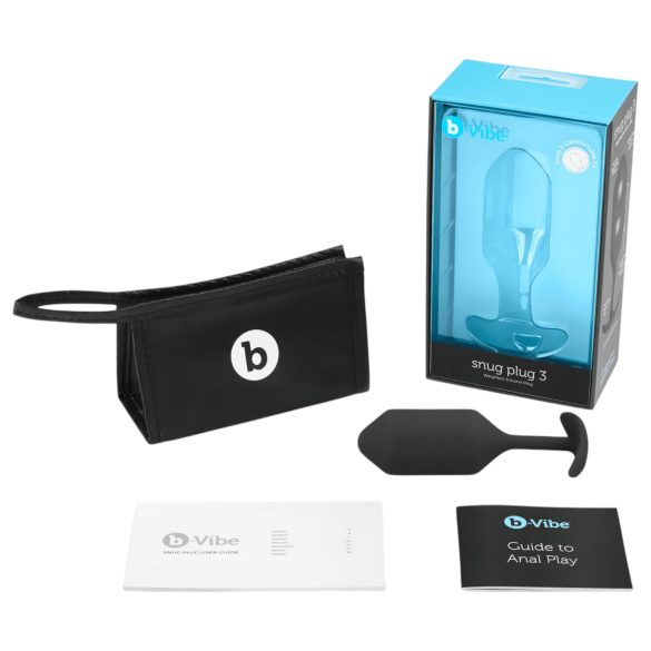 b-vibe anālais aizbāznis ar divām lodītēm 180g melns