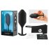 b-vibe Snug Plug 4 - dubultais anālais dildo (257 g) - melns