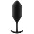 b-vibe Snug Plug 4 - dubultais anālais dildo (257 g) - melns