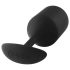 b-vibe Snug Plug 4 - dubultais anālais dildo (257 g) - melns