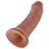 King Cock dildo 20 cm tumši miesas krāsā
