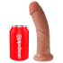 King Cock dildo 20 cm tumši miesas krāsā