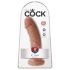 King Cock dildo 20 cm tumši miesas krāsā