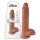 King Cock 10 sēklinieku lielais dildo (25 cm) - brūns