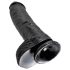 King Cock 10 olas dildo (25 cm) - melns