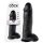 King Cock dildo ar sēkliniekiem 30 cm melns