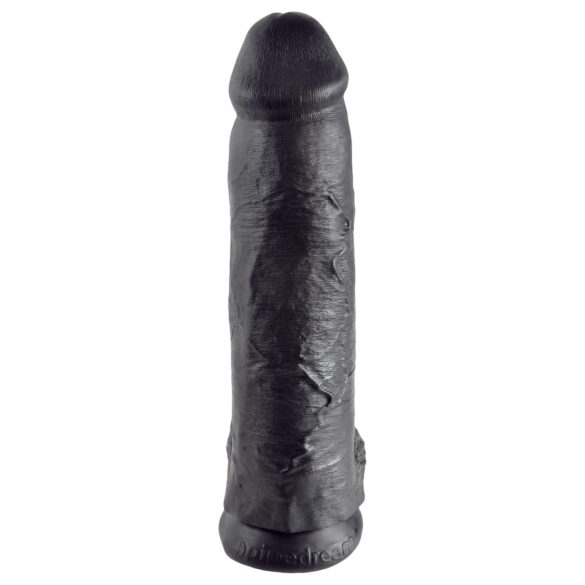 King Cock dildo ar sēkliniekiem 30 cm melns