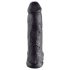King Cock dildo ar sēkliniekiem 30 cm melns
