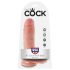King Cock 8 ar sēkliniekiem dildo (20 cm) - dabīgs