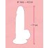 Nature Skin - Piesūceknis īsts dildo - naturāls (mazs)