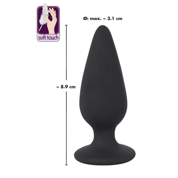 Black Velvets Heavy - 75 g anālais plug (melns)