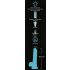 You2Toys Glow in the Dark - piesūcekņa, gaismas dildo (zils)
