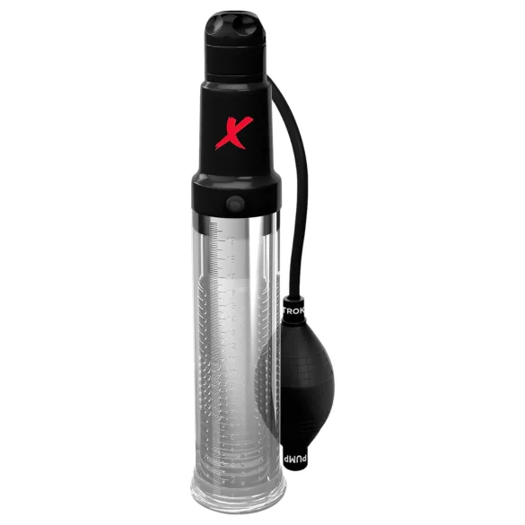 PDX Elite - 2in1 - dzimumlocekļa pumpis un masturbators vienā (caurspīdīgs)