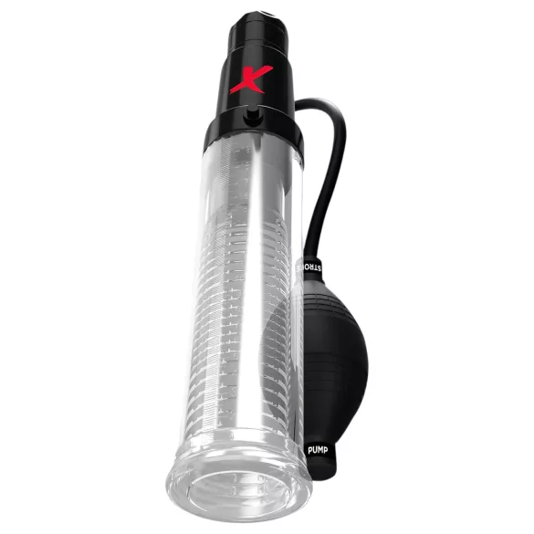 PDX Elite - 2in1 - dzimumlocekļa pumpis un masturbators vienā (caurspīdīgs)