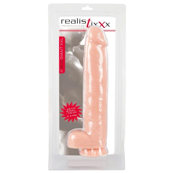 Realistixxx Giant 3XL - dzīvesveida dildo (42 cm) - naturāls