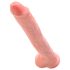 King Cock liels dildo ar sēkliniekiem 35cm naturāla krāsa