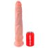 King Cock liels dildo ar sēkliniekiem 35cm naturāla krāsa