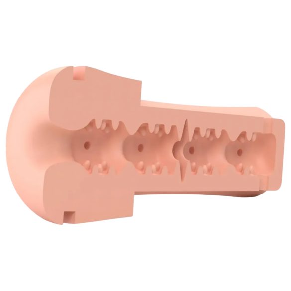 mystim Opus E Donut - elektro masturbators (naturāls-melns)