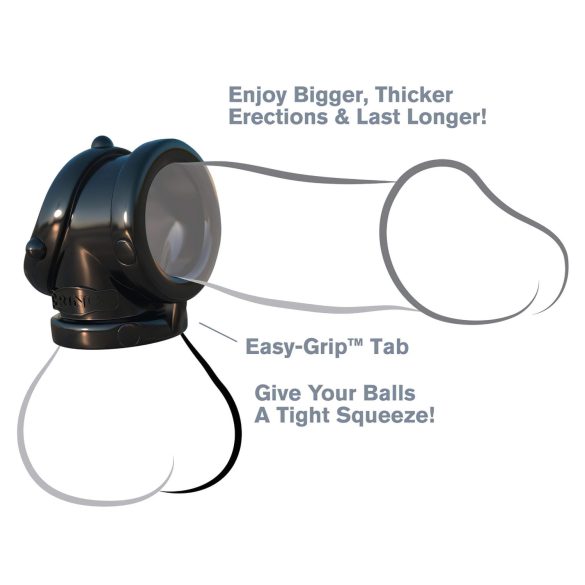 Fantasy Rock Hard - dzimumlocekļa un sēklinieku gredzens melns