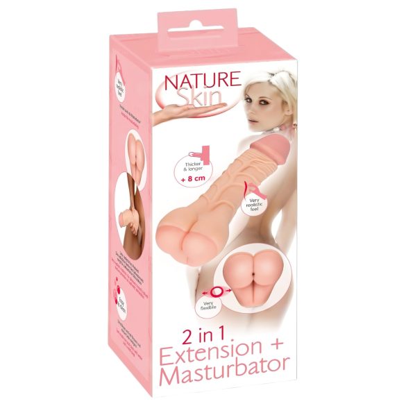 Dabas Āda - 2in1 mākslīgais dibens un dzimumlocekļa apvalks (naturāls)