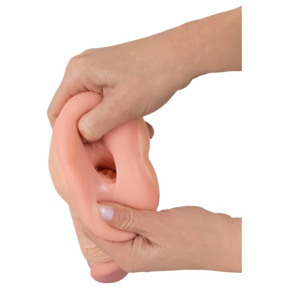 Nature Skin - 2in1 mākslīgā sēžamvieta un dzimumlocekļa uzmava naturāls