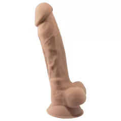 Silexd 7 - piesūcekņa dildo 17,5cm naturāla krāsa